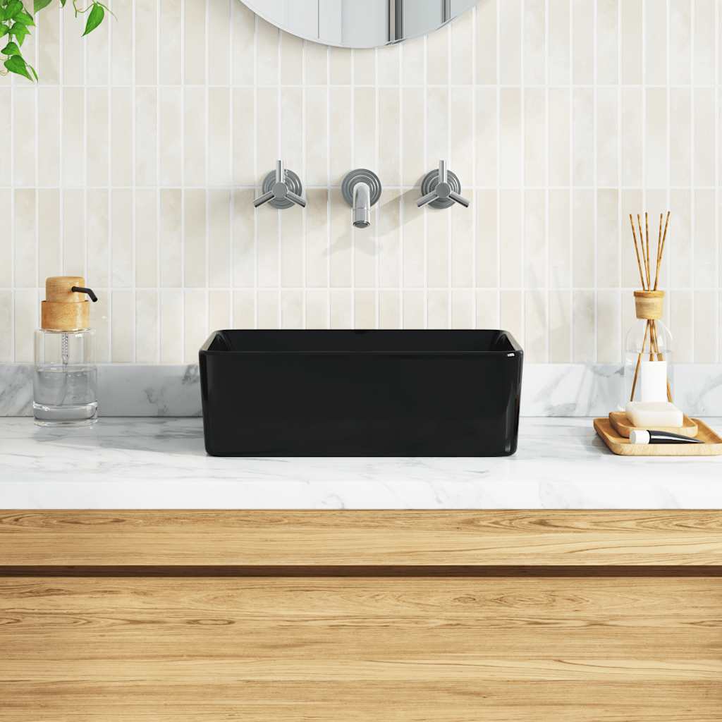 Waschbecken 40 x 30 x 13 cm Keramik Weiß