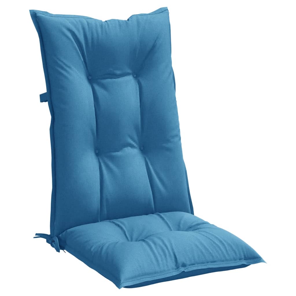 Hochlehner-Auflagen 2 Stk. Melange Anthrazit 120x50x7cm Stoff