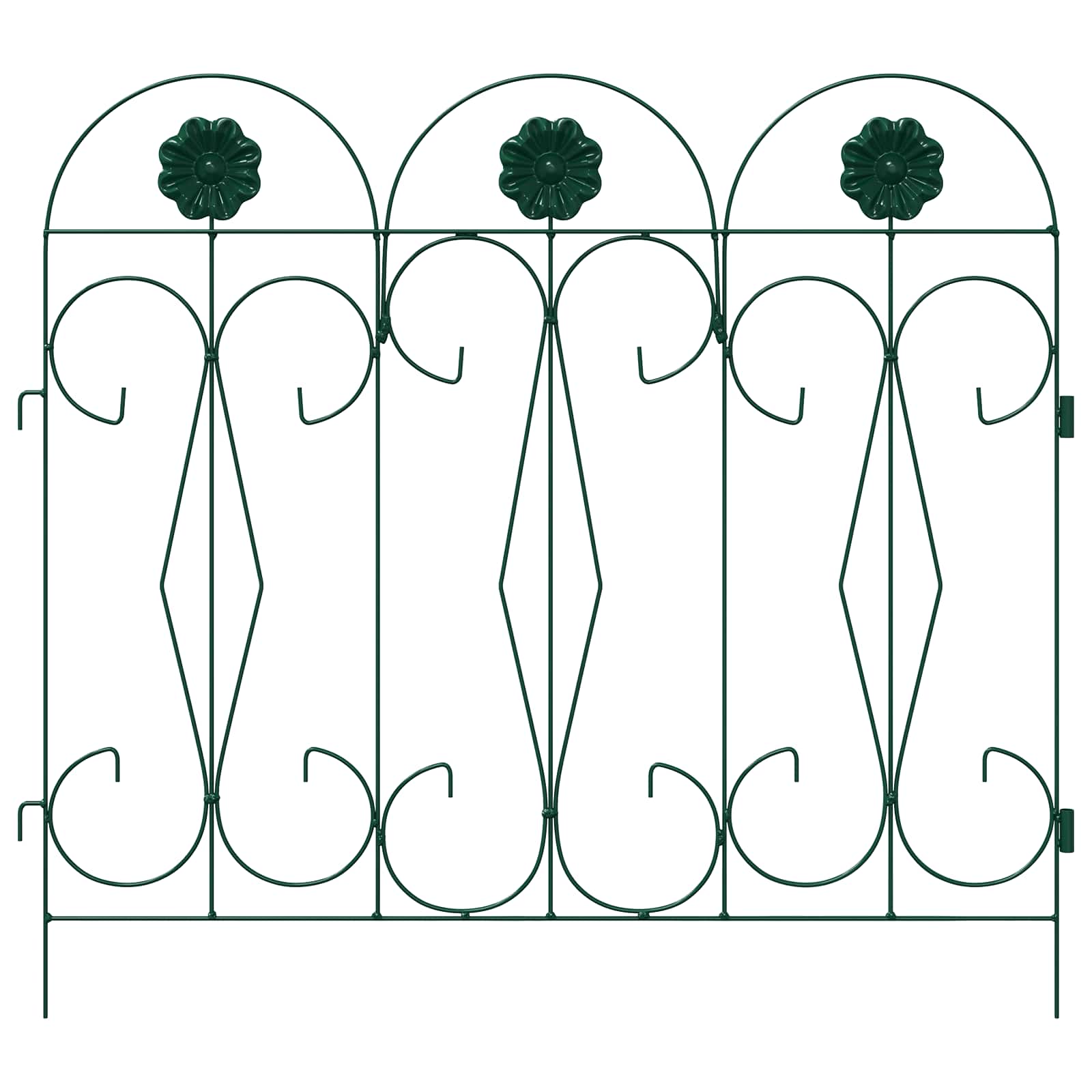 Gartenzaun 5 pcs Schwarz Stahl