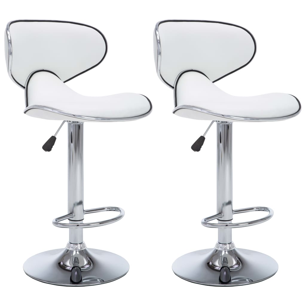 Barhocker 2 Stk. Rot Kunstleder