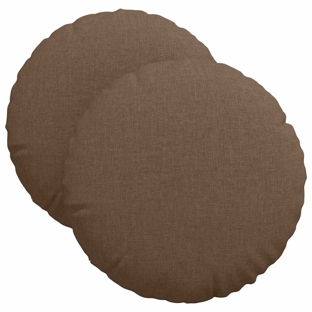 Sitzkissen 2 pcs Hellgrau Ø30 x 13 cm Stoff