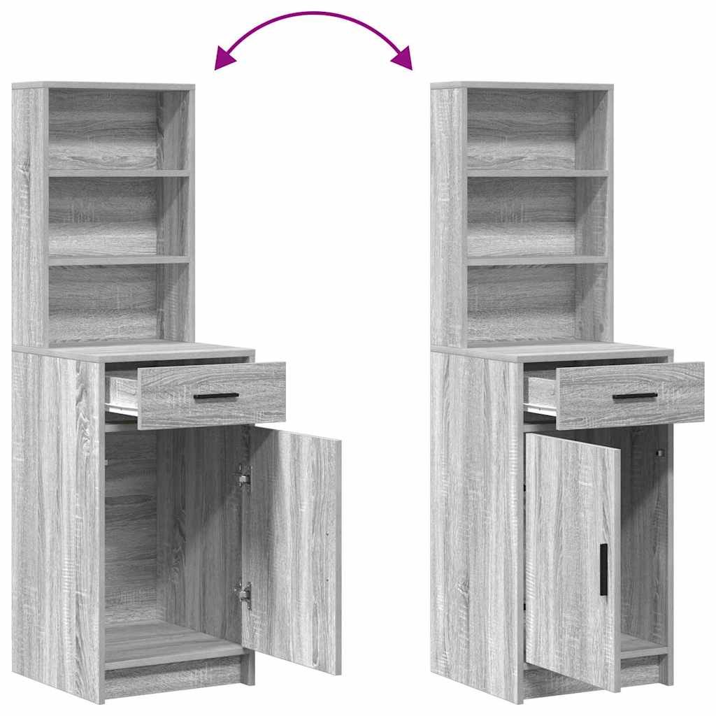 Schminktischset mit LED mit Schubladen 3 pcs Weiß Holzwerkstoff