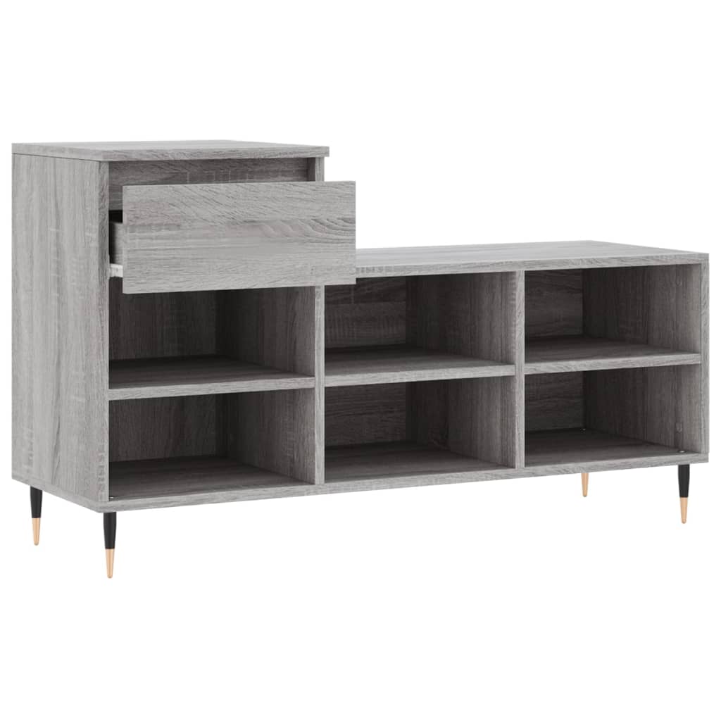 Schuhregal Weiß 102x36x60 cm Holzwerkstoff