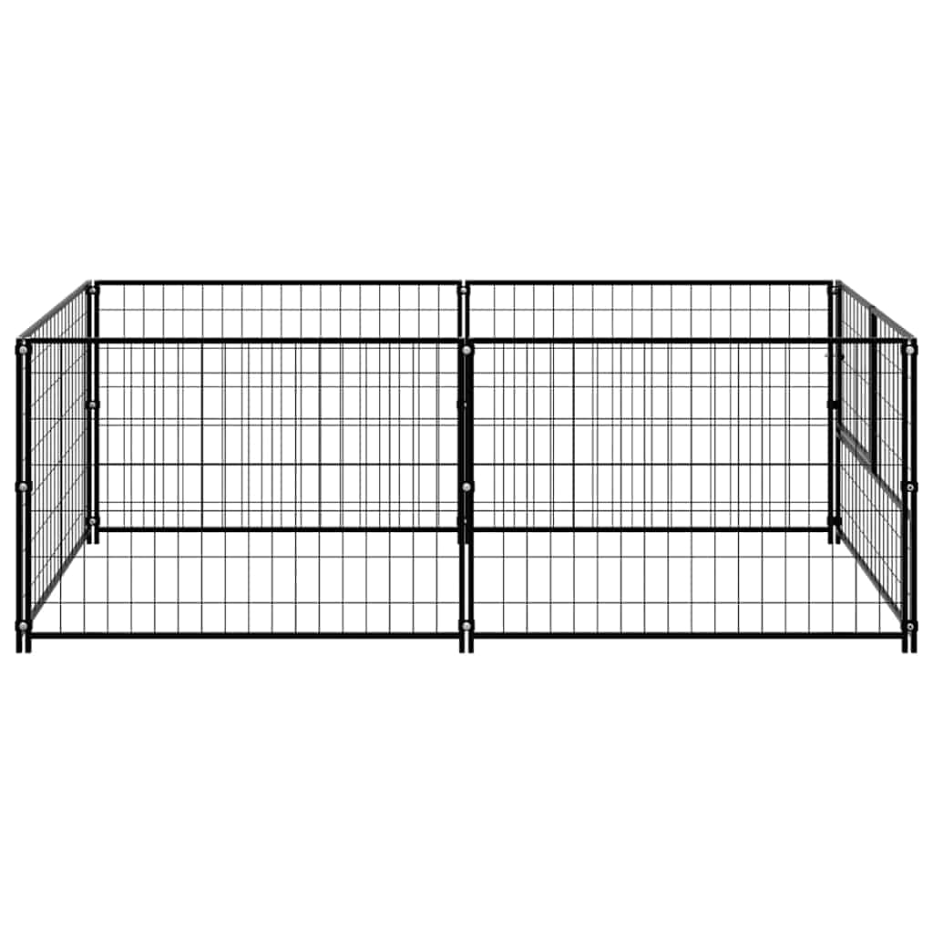 Hundezwinger Schwarz 100x100x70 cm Stahl