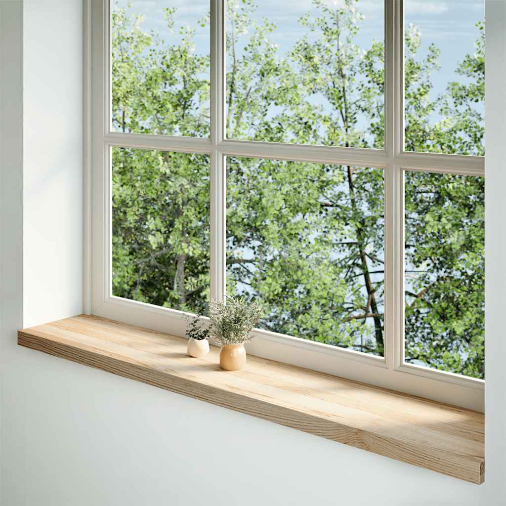 Fensterbänke 2 Stk. Unbehandelt 160x25x2 cm Massivholz Eiche