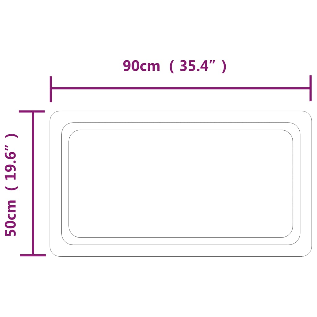 LED-Badspiegel 60x40 cm