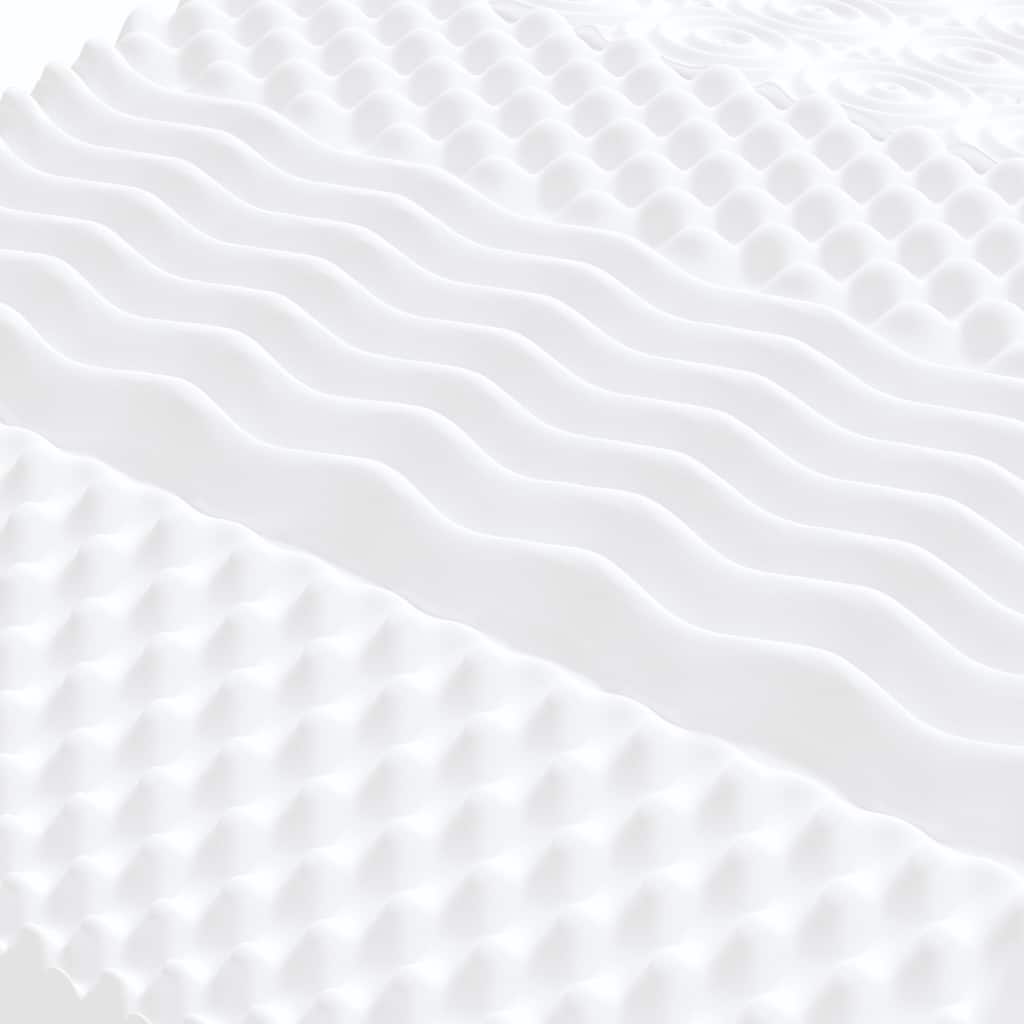 Schaumstoffmatratze Weiß 80x200 cm 7-Zonen Härtegrad 20 ILD