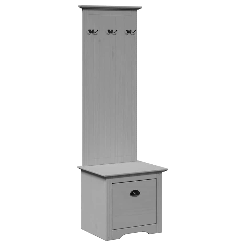 Flurschrank mit Haken BODO Weiß 50x40x157 cm