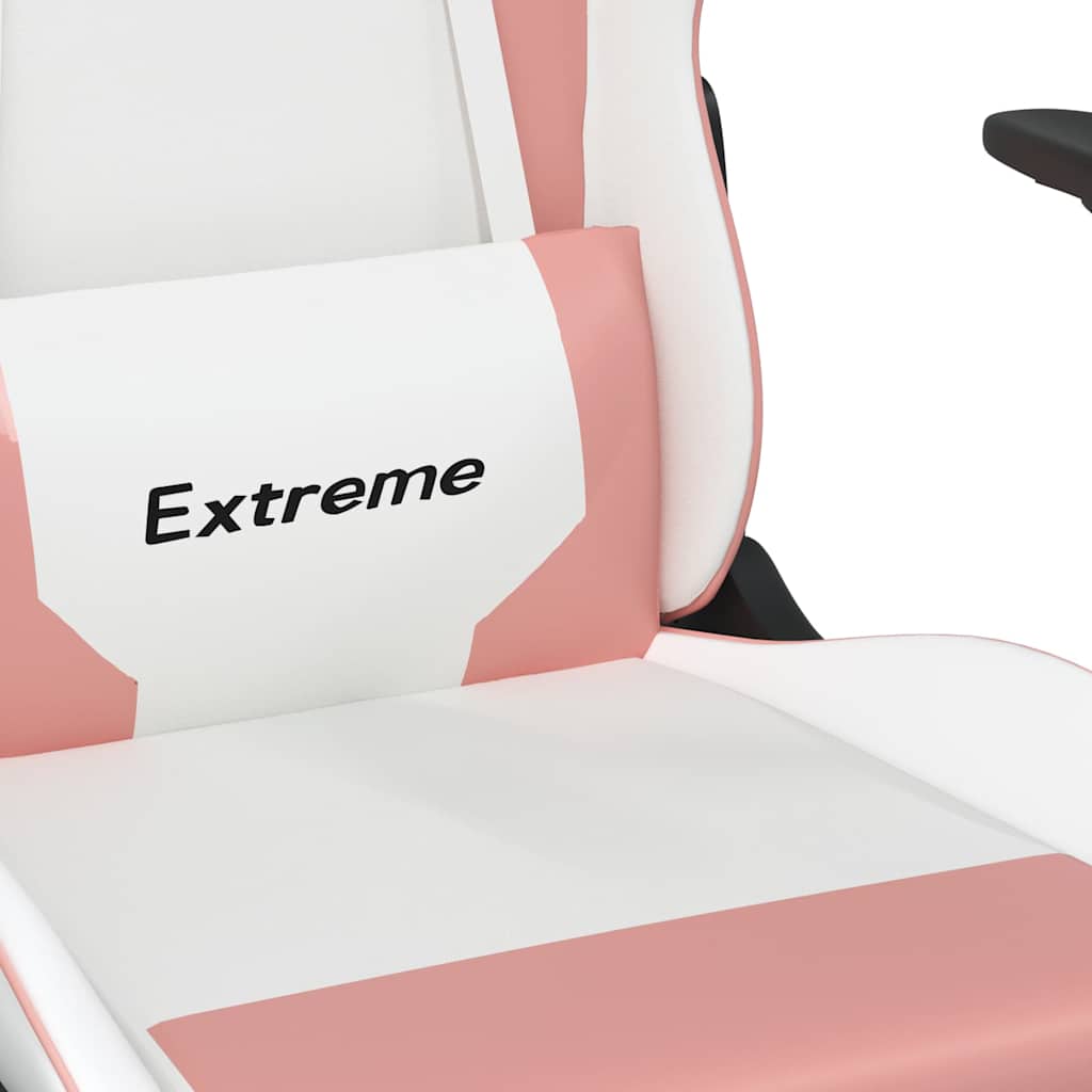 Gaming-Stuhl mit Massagefunktion Schwarz und Blau Kunstleder