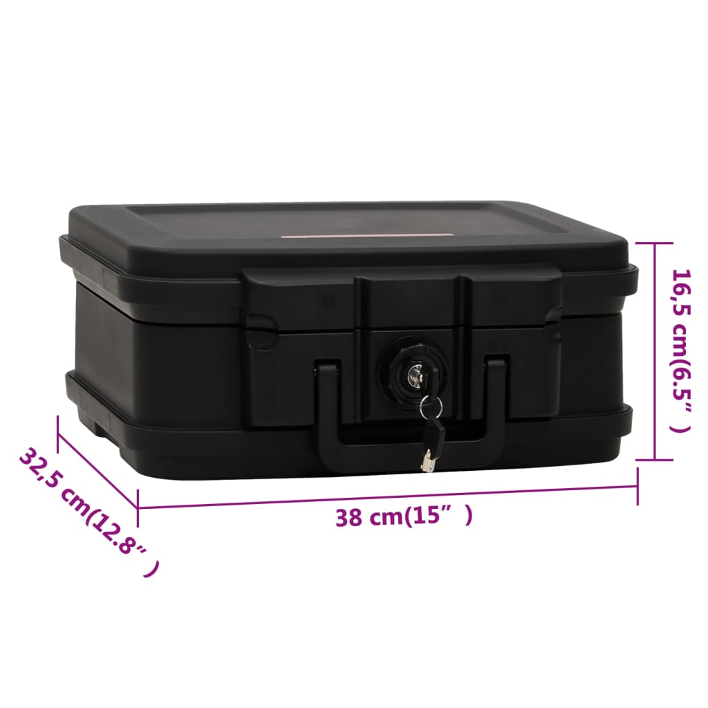 Tresor Schwarz 44x37x16,5 cm