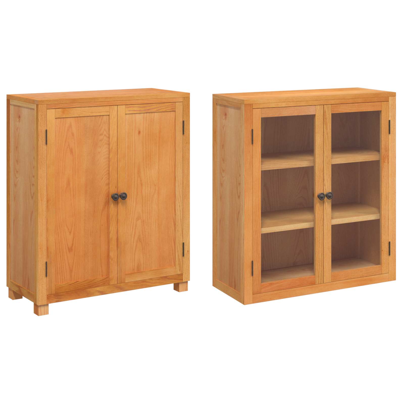Aufbewahrungsmöbel-Set mit Regal 2 Stk. Natur 80 x 35 x 185 cm