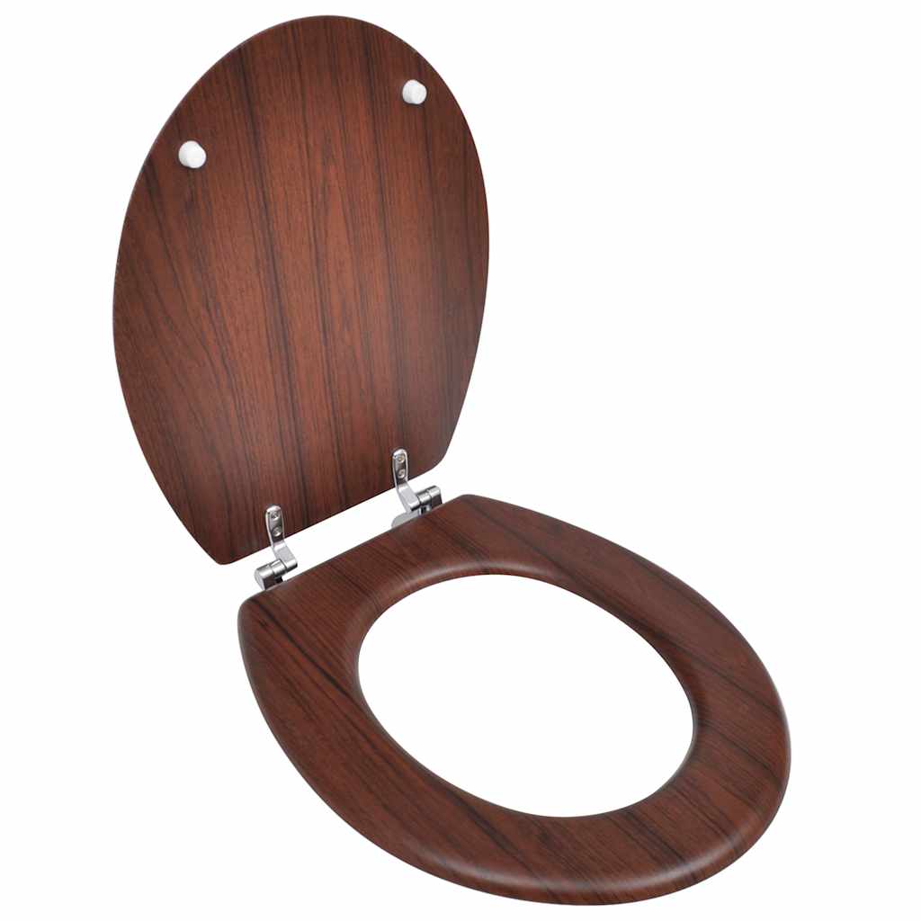 Toilettensitz MDF Deckel Schlichtes Design Weiß