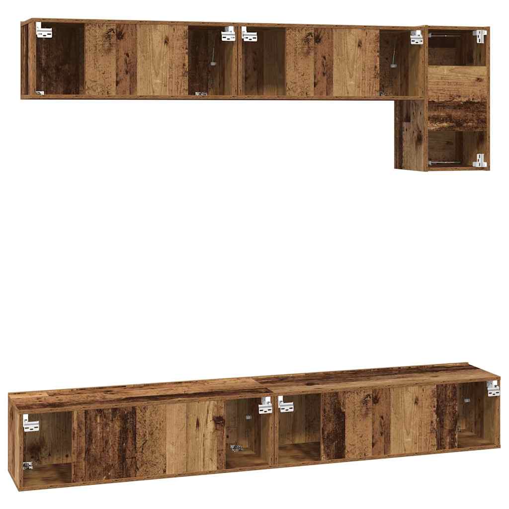 5-tlg. TV-Schrank-Set Weiß Holzwerkstoff