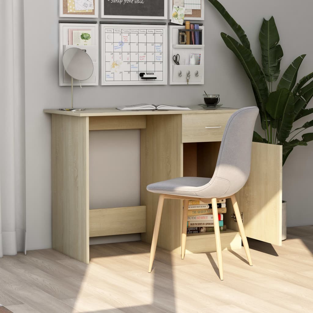Schreibtisch Weiß 100×50×76 cm Holzwerkstoff