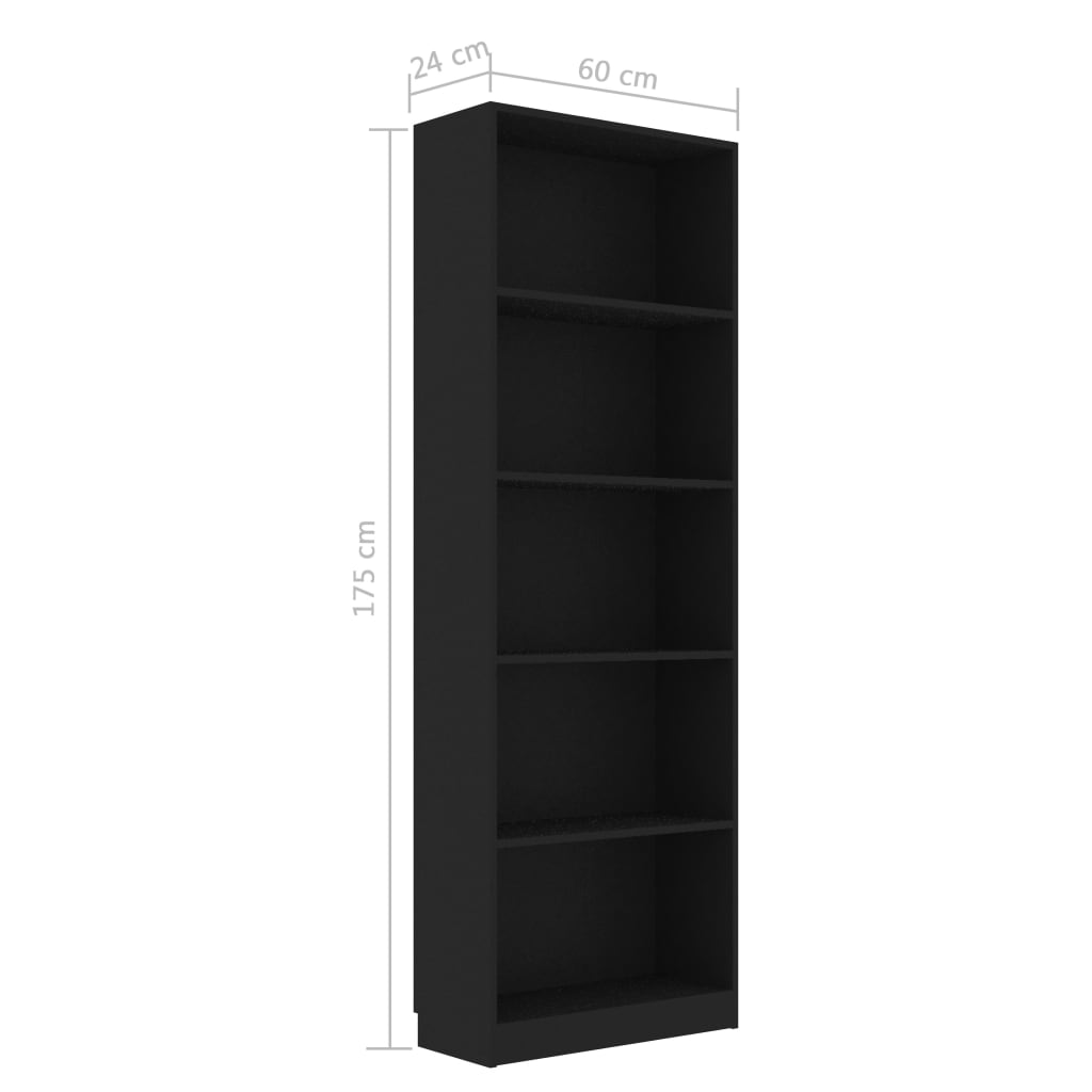 Bücherregal 3 Fächer Weiß 40x24x109 cm Holzwerkstoff
