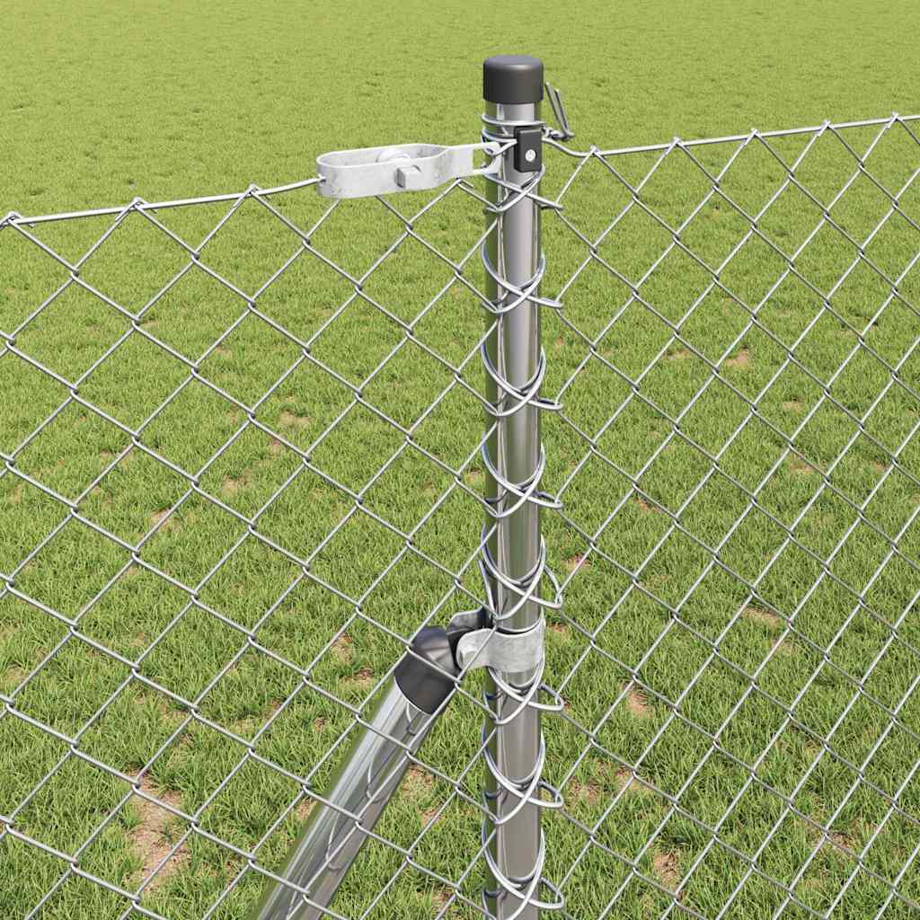 Outdoor Kettenglied-Zaun Erdfixierung 10 x 0,4 m Grün Netz