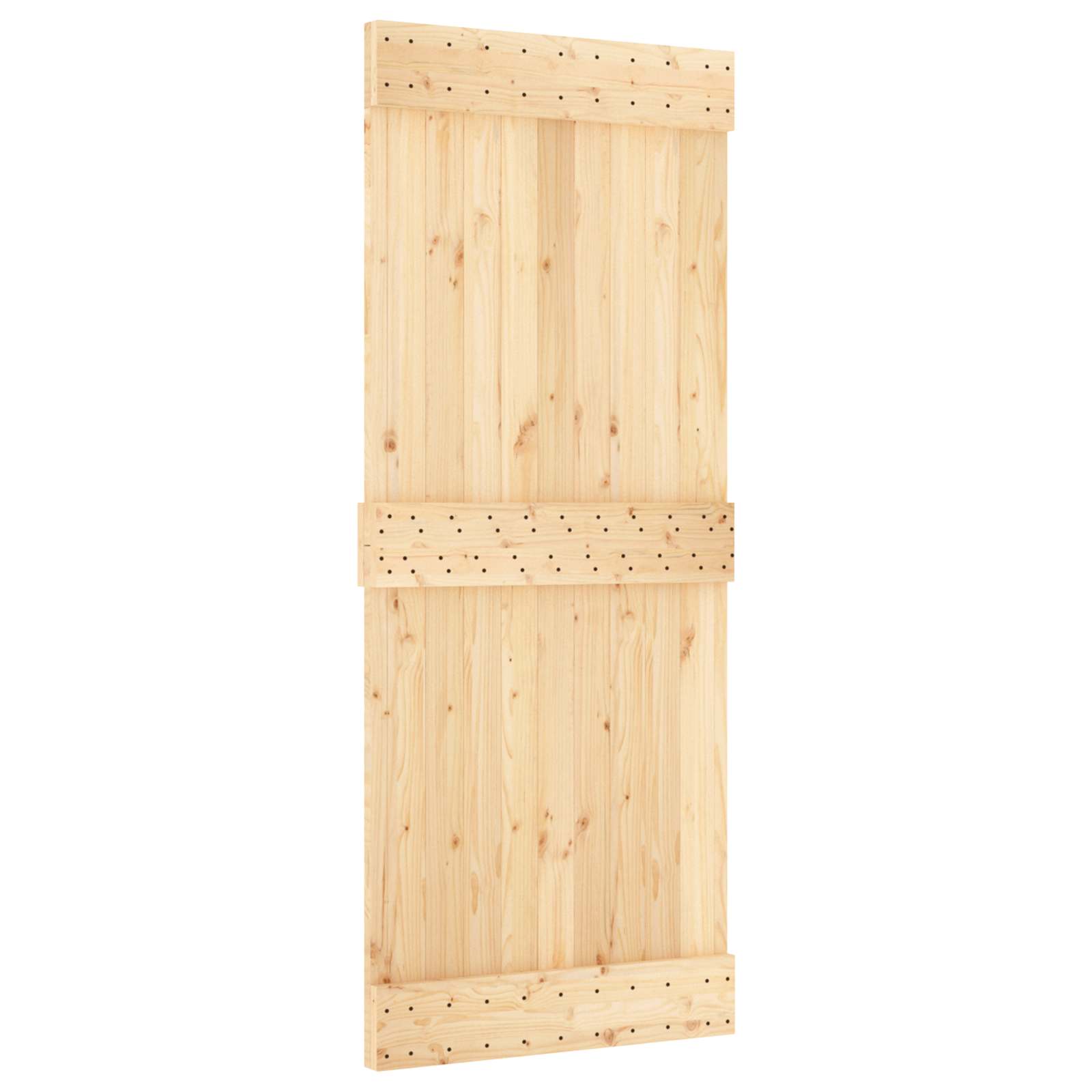Schiebetür NARVIK Natürlich und Schwarz 70 x 210 cm (213,5 cm)