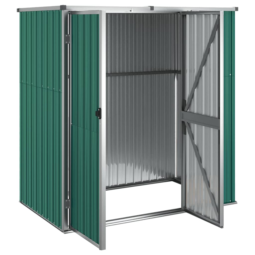 Gerätehaus Grün 88x89x161 cm Verzinkter Stahl