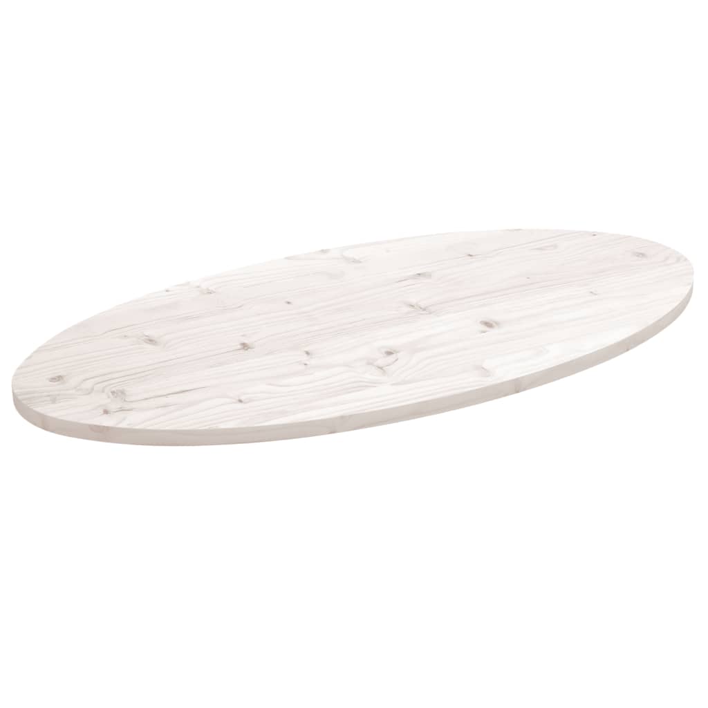 Tischplatte 70x35x2,5 cm Massivholz Kiefer Oval