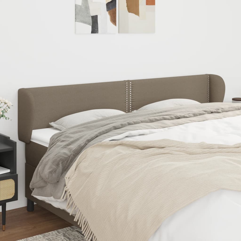 Kopfteil mit Ohren Dunkelgrau 83x23x78/88 cm Stoff