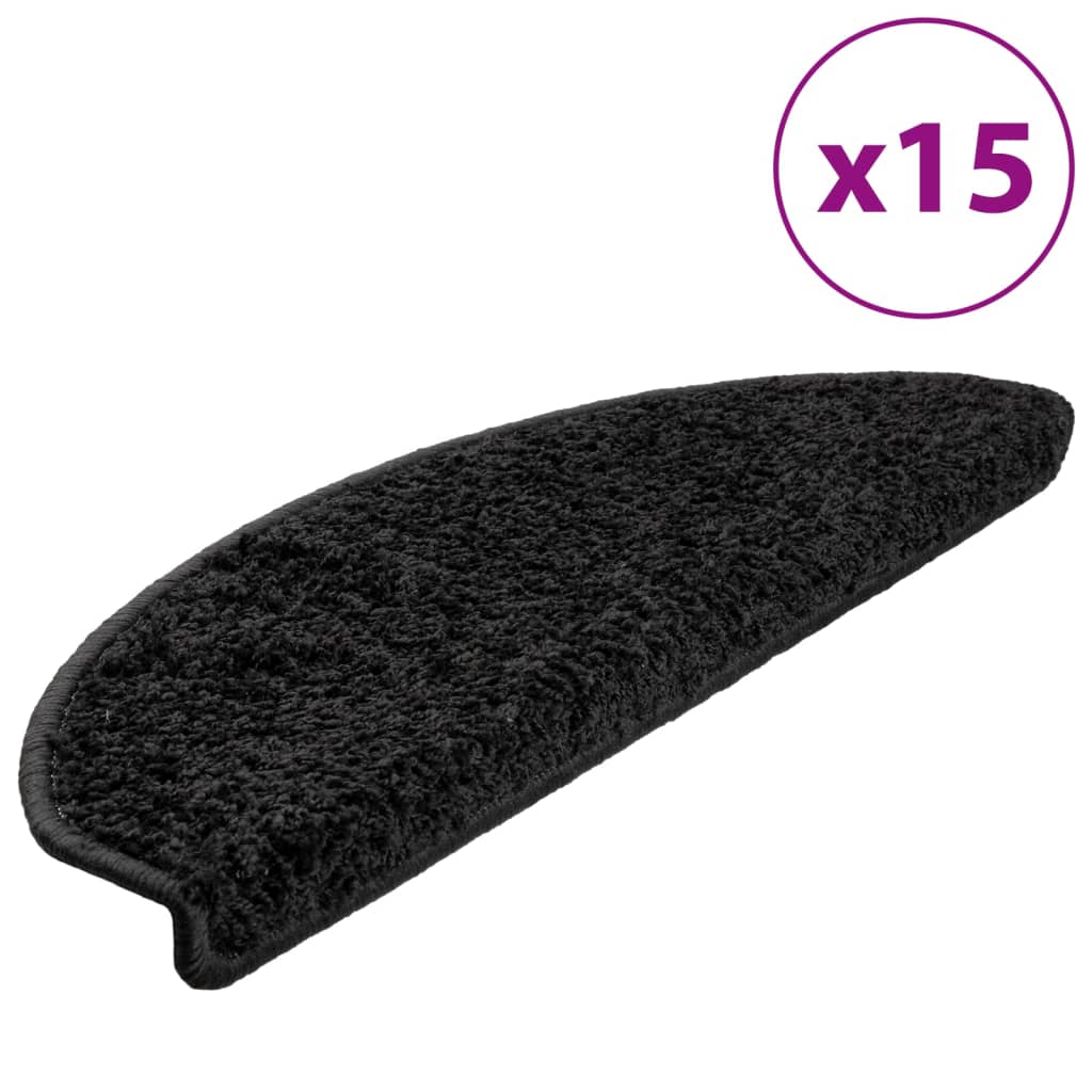 Stufenmatten 15 Stk. 56x17x3 cm Grau Halbrund