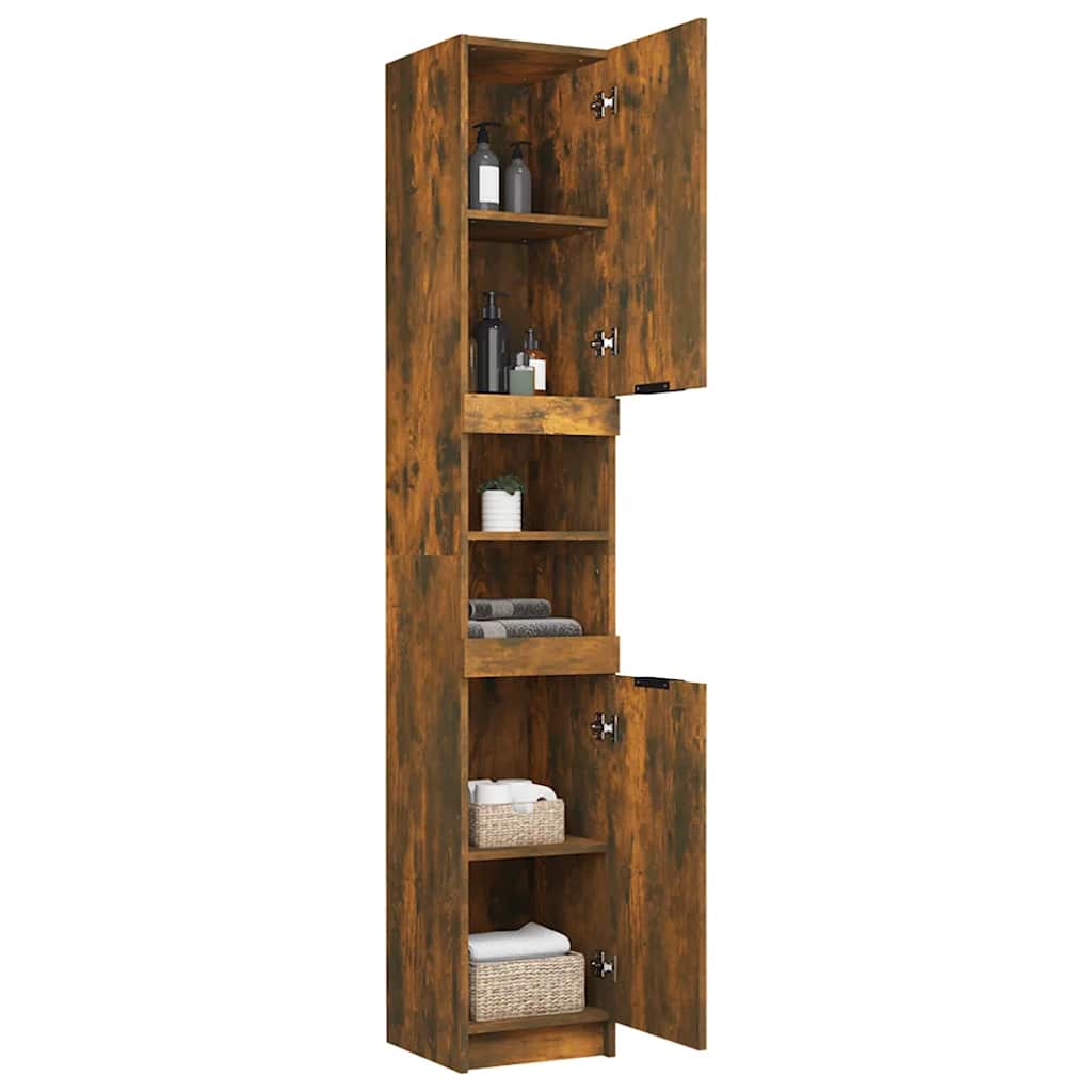 Badschrank Weiß 32x34x188,5 cm Holzwerkstoff