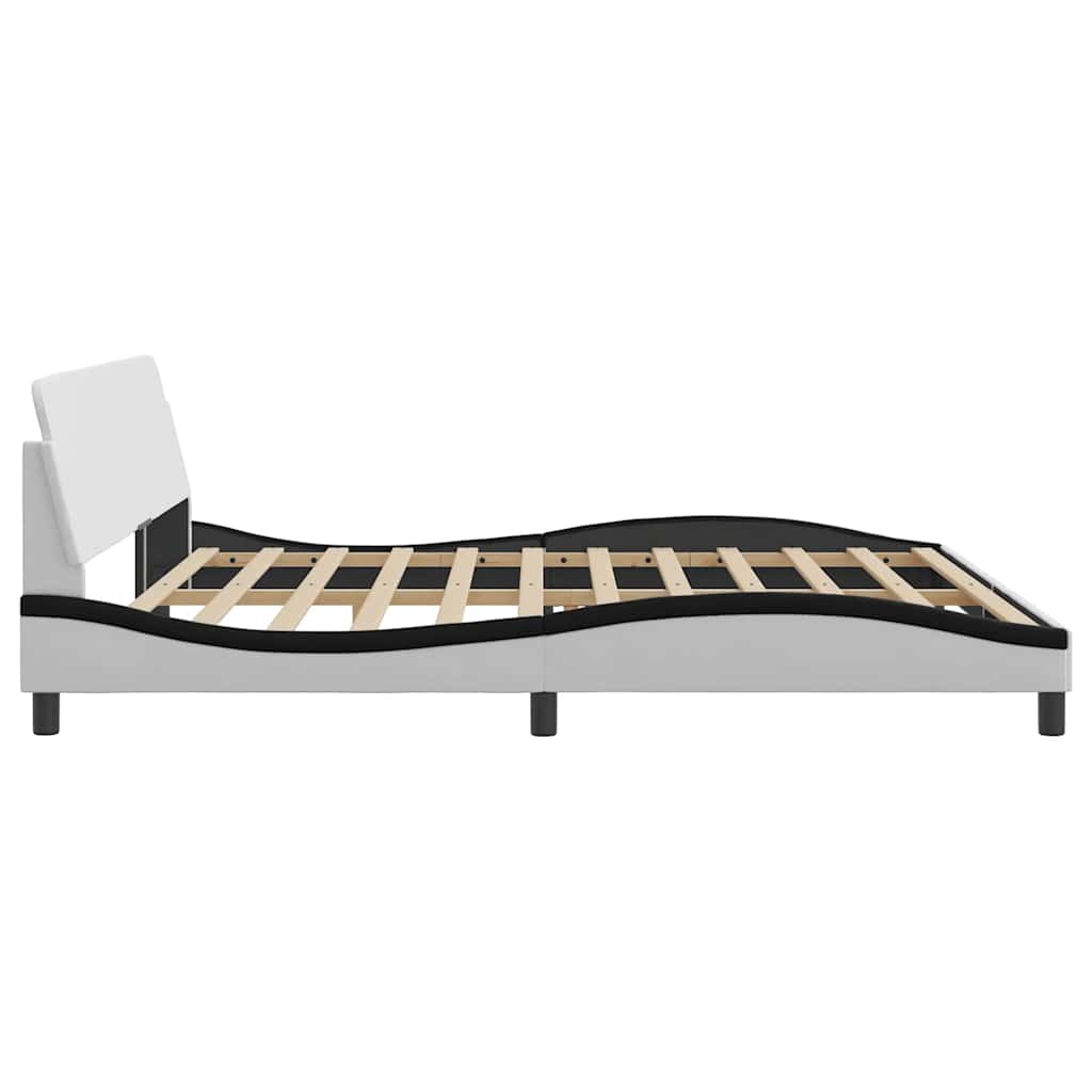 Bettgestell "Dover" Schwarz 80x200 cm Kunstleder