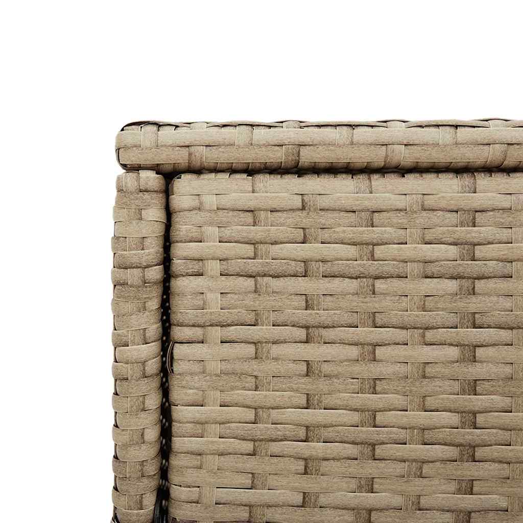 Gartenschrank Schwarz 55x55x111 cm Poly Rattan
