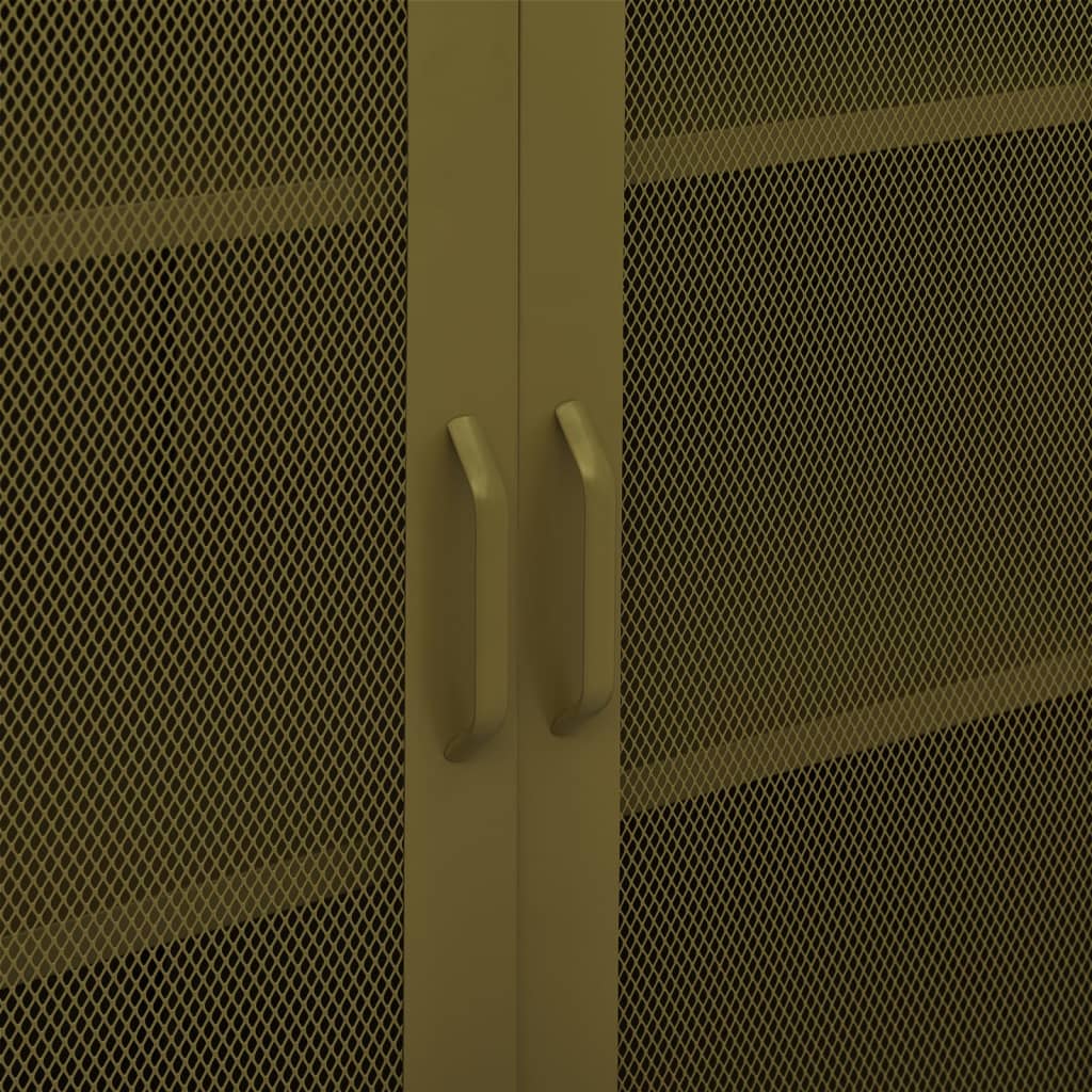 Lagerschrank Olivgrün 80x35x101,5 cm Stahl
