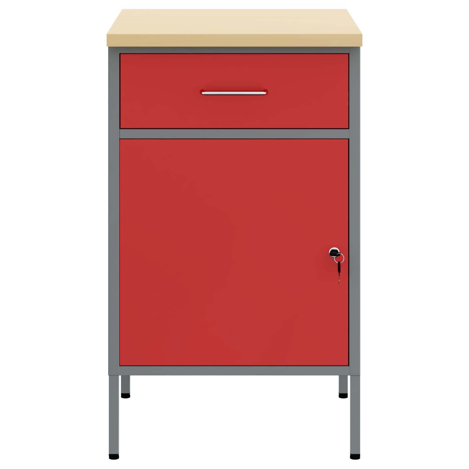 Werkbank mit Schubladen Schwarz und Grau 50 x 55 x 85 cm
