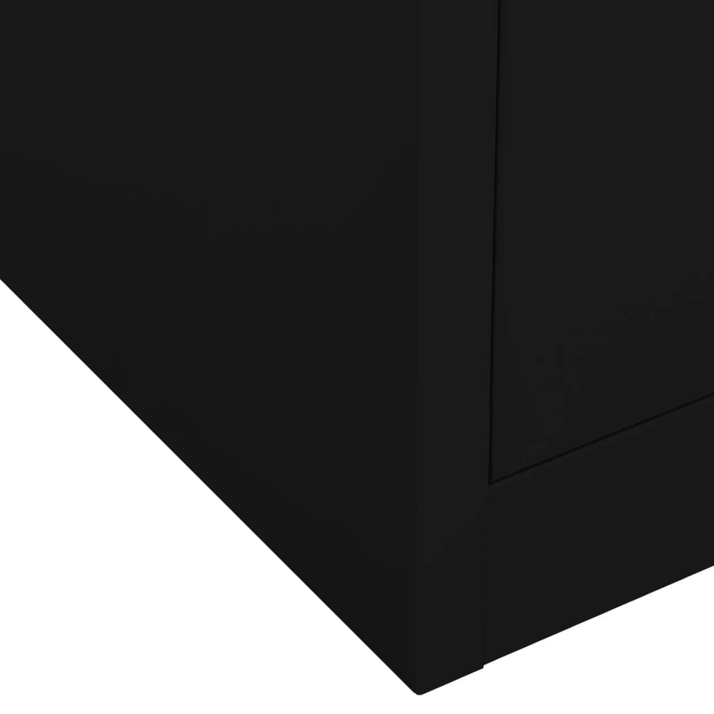 Büroschrank mit Pflanzkasten Anthrazit 90x40x125 cm Stahl