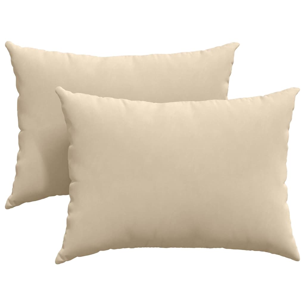 Sofakissen 2 Stück Taupe 50 x 30 cm Stoff
