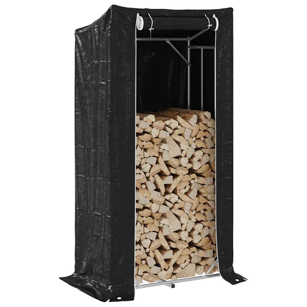 Brennholzregal mit Regenschutz 100,5x40,5x110,5 cm