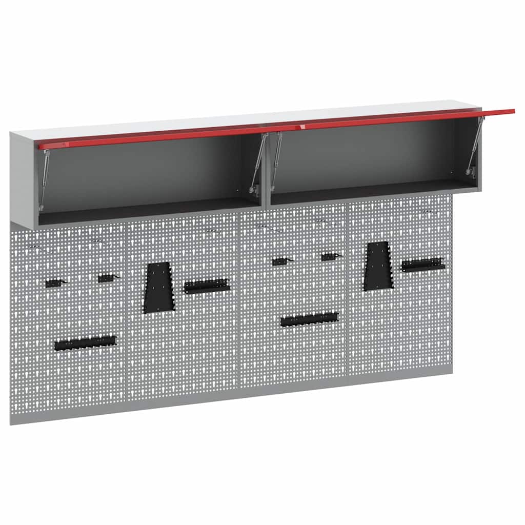 Werkzeugschrank-Set 3 pcs Schwarz Pulverbeschichteter Stahl