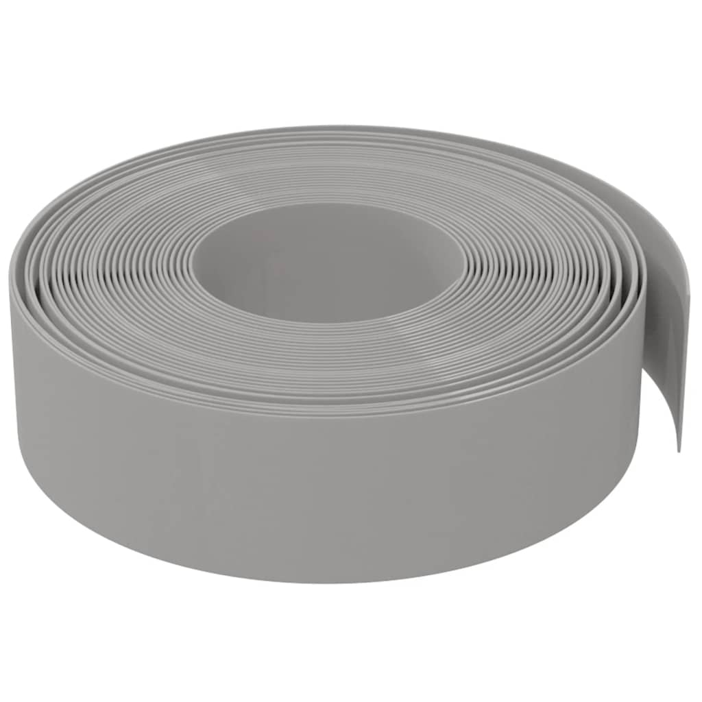 Gartenumrandung 25 m 10 cm PE Grau