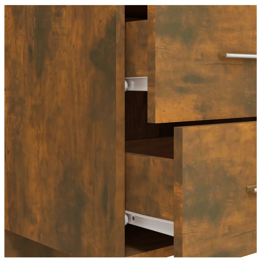 Kopfteil mit Nachttischen Weiß Holzwerkstoff