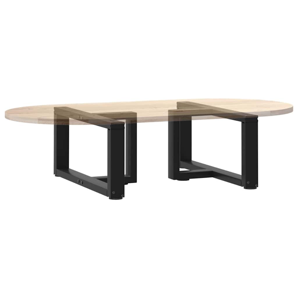 Couchtischbeine T-Form 2 Stk. Schwarz 30x25x(30-31) cm Stahl