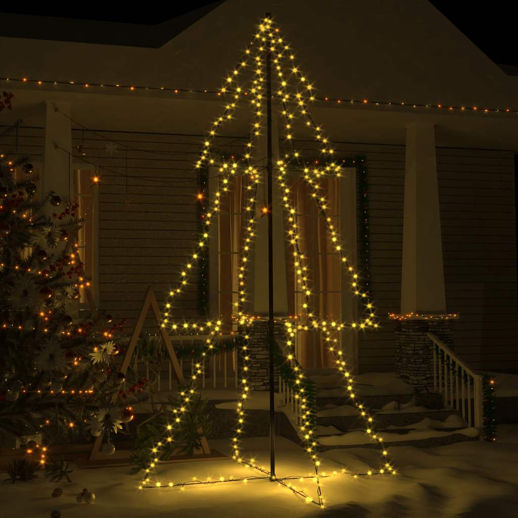 Weihnachtsbaum in Kegelform 160 LEDs Indoor & Outdoor 78x120 cm