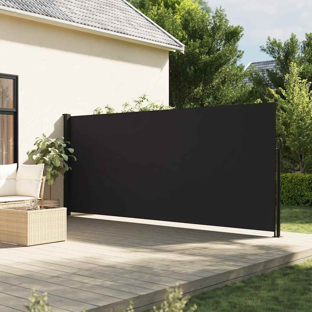 Seitenmarkise Ausziehbar Schwarz 100x300 cm