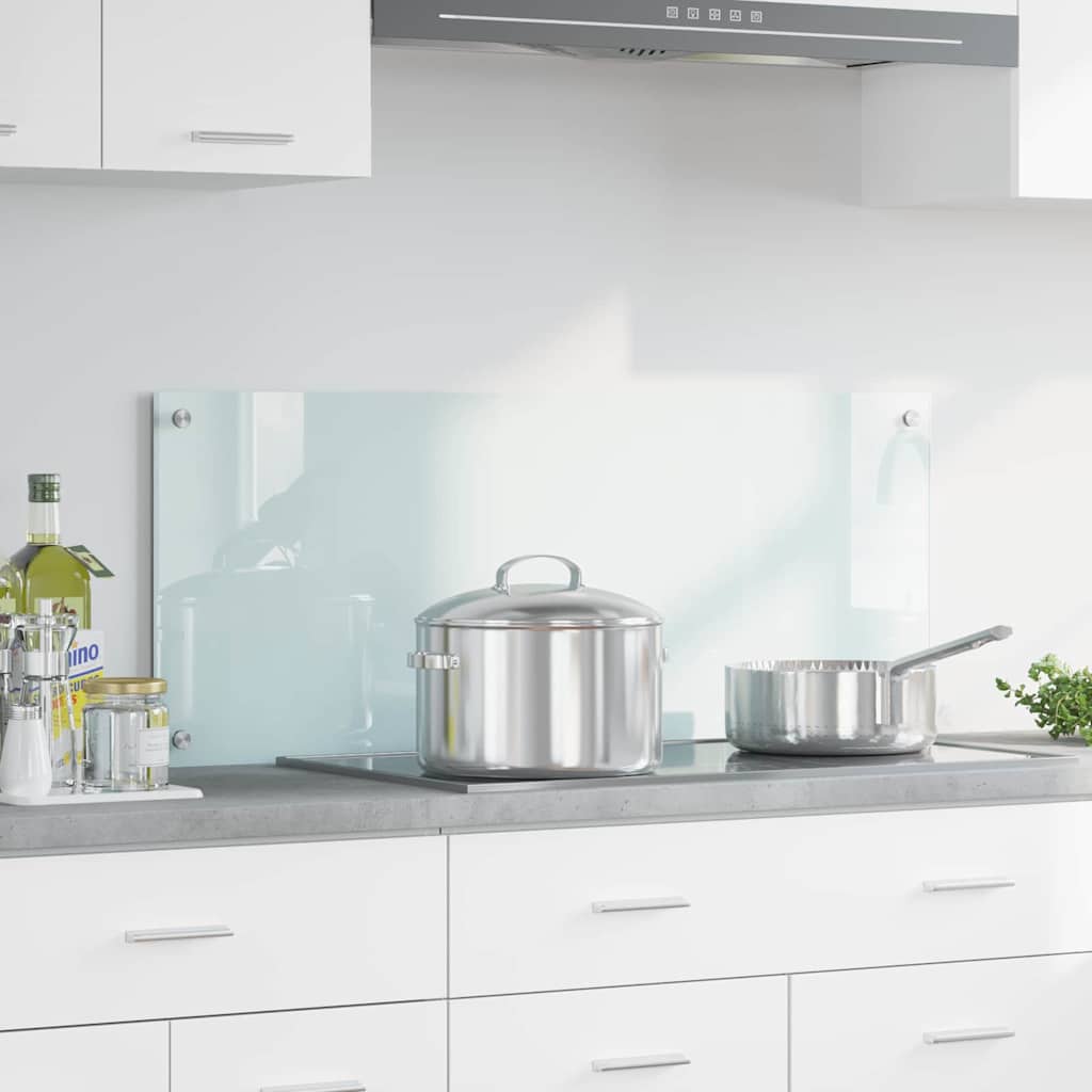 Küchenrückwand 2 pcs Weiß 70 x 40 cm Gehärtetes Glas