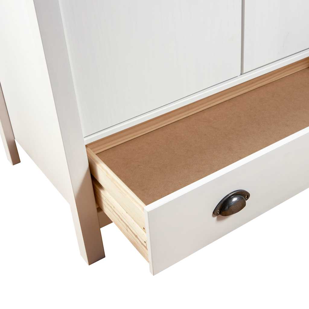 Kleiderschrank mit 3 Türen Hill 127x50x170cm Massivholz Kiefer