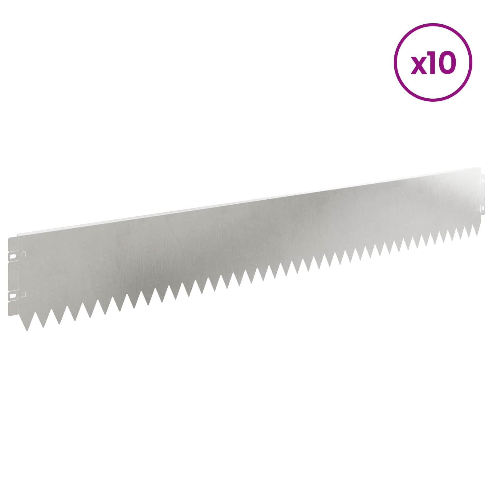 Raseneinfassung 10 pcs 103 x 10 cm Stahl Schwarz