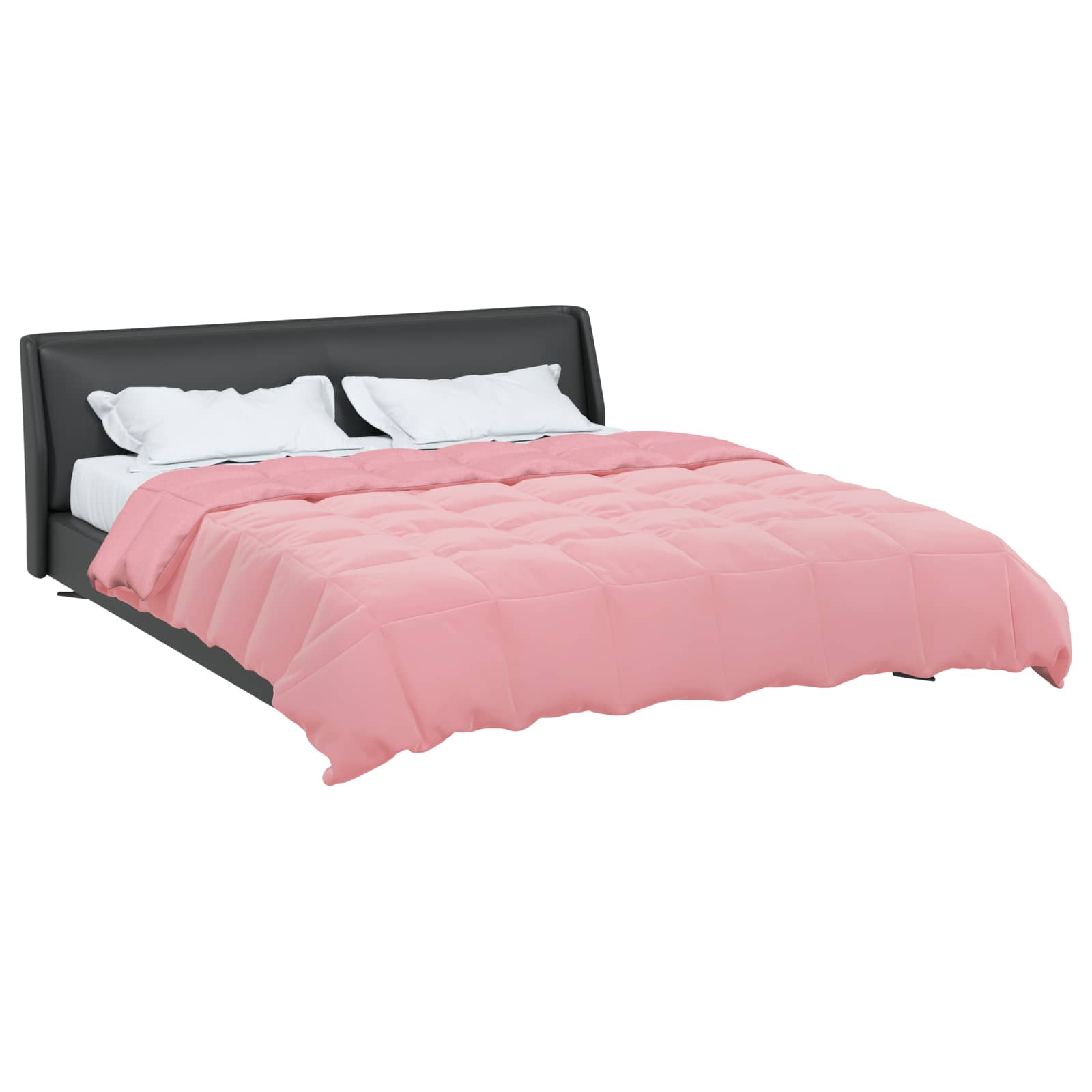Winterbettdecke Gepolstert Anthrazit 240 x 260 cm Mikrofaser