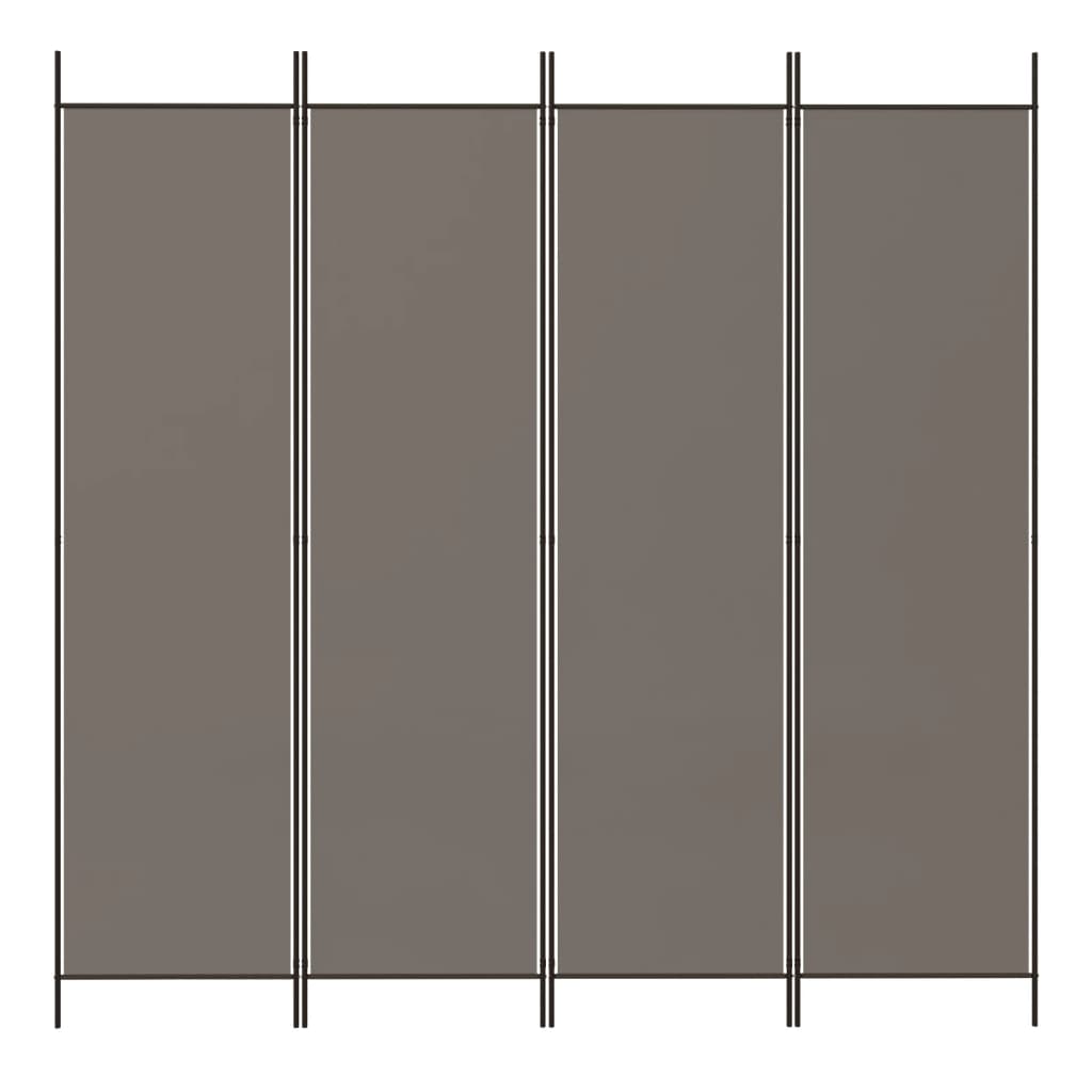 3-tlg. Paravent Schwarz 150x200 cm Stoff