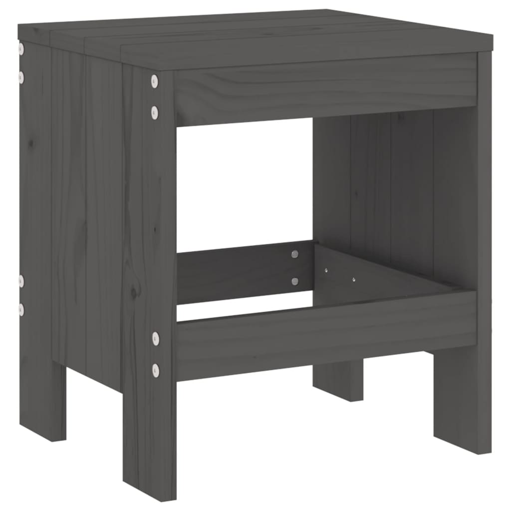 Gartenhocker 2 Stk. Weiß 40x36x45 cm Massivholz Kiefer