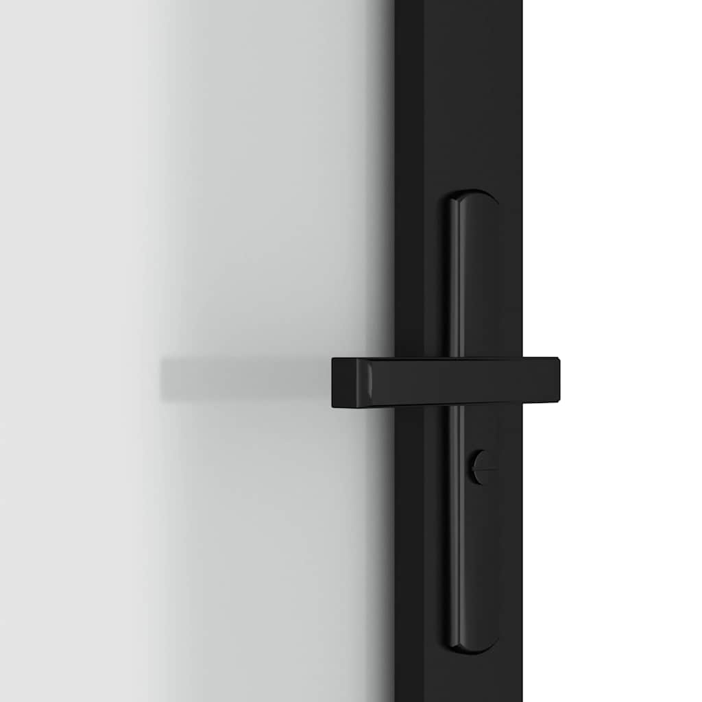 Innentür ESG Glas und Aluminium 76x201,5 cm Schwarz