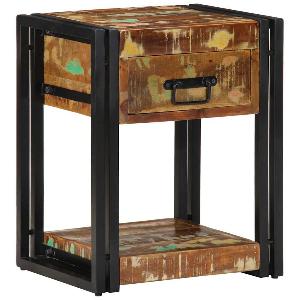 Nachttisch 40 x 35 x 50 cm Massives upgecyceltes Holz