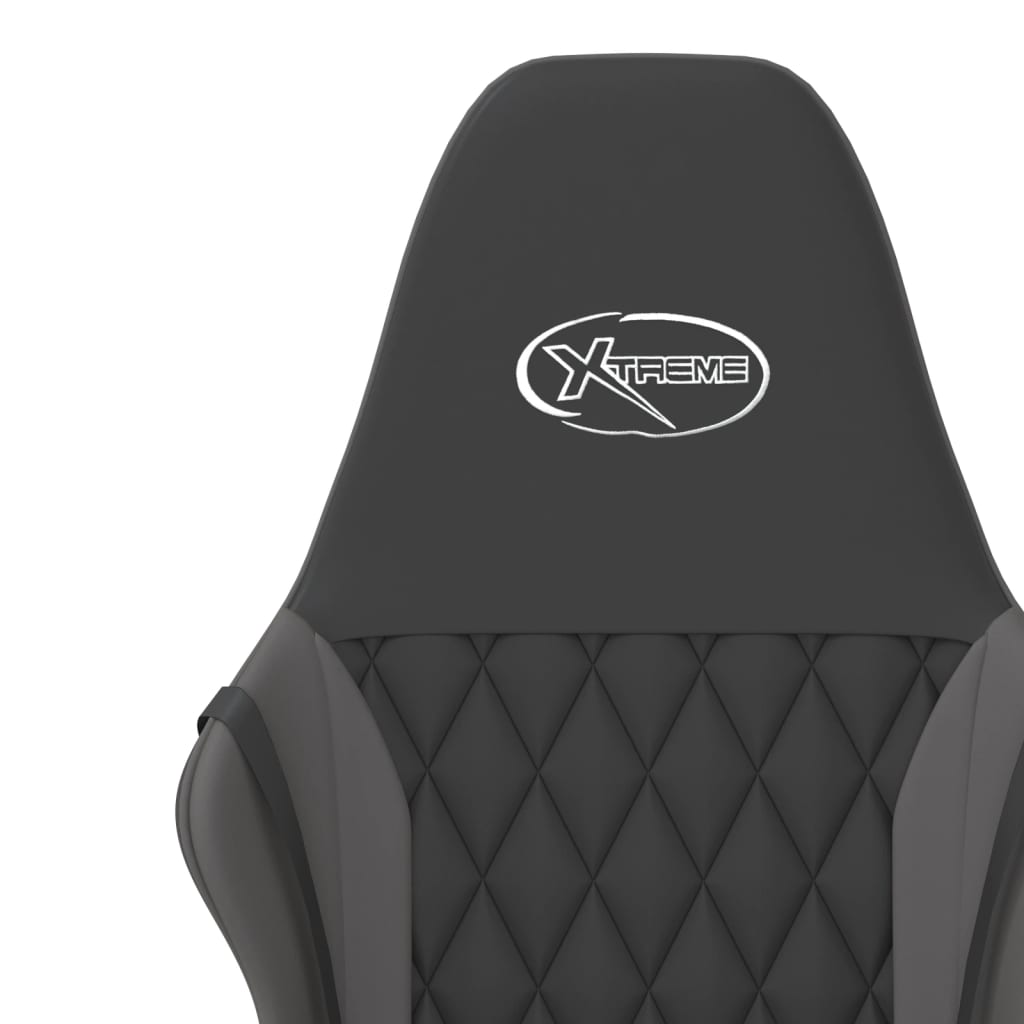 Gaming-Stuhl mit Massagefunktion Schwarz und Blau Kunstleder