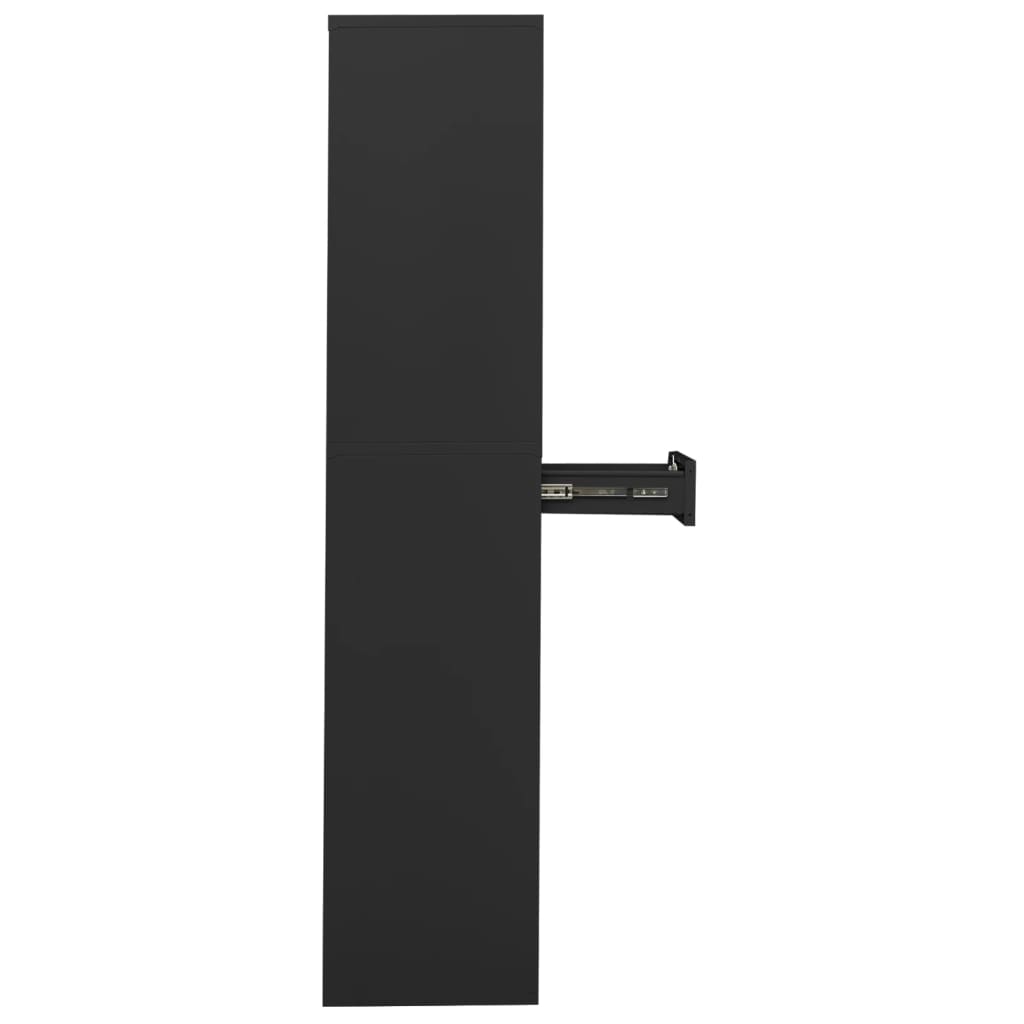 Büroschrank Weiß 90x40x180 cm Stahl