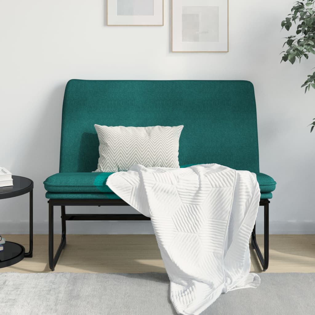 Sitzbank Hellgrau 100x75x76 cm Stoff